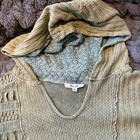 NEW OLI & HALI MIXED FABRIC HOODIE size Medium - Picture 4 of 8